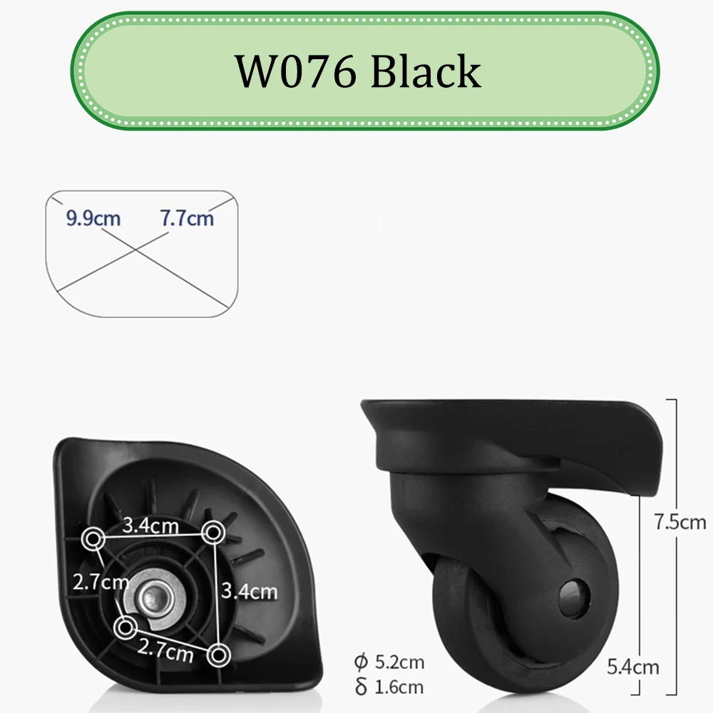 Universal roda carrinho caso, substituição polia da bagagem, deslizando rodízios, resistente ao desgaste, reparação, apto para Hongsheng W076