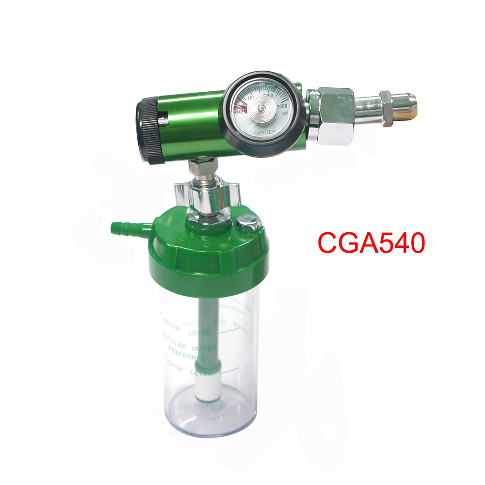 Imagem -04 - Regulador de Pressão Oxigênio Gás Médico com 250ml Umidificador para o Cilindro Oxigênio 3000psi Cga540 Cga870