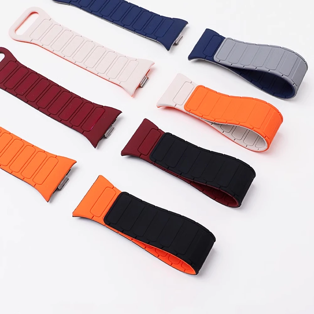 حزام لساعة Huawei Watch Fit 4 Pro/4/3 ملحقات حلقة مغناطيسية من السيليكون حزام بديل كوريا سوار ساعة هواوي فيت 4 حزام