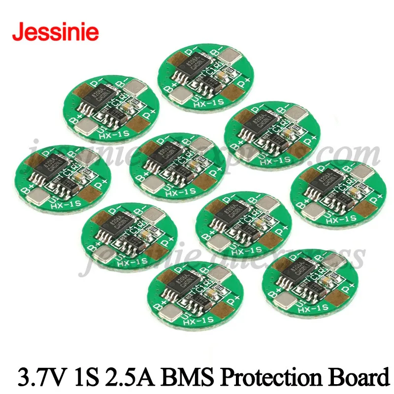 10pcs/1pc 3.7V 1S 2.5A 18650 Li-ion BMS PCM Battery Protection Board Module PCB with Overcharge and Over Discharge Protection