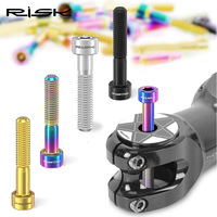RISK Titanium bicycle Stem screws M6 x 30 35 40 50mm MTB Road Bicycle Headset Cap Fixing screws bicycle stem bolts Bike parts