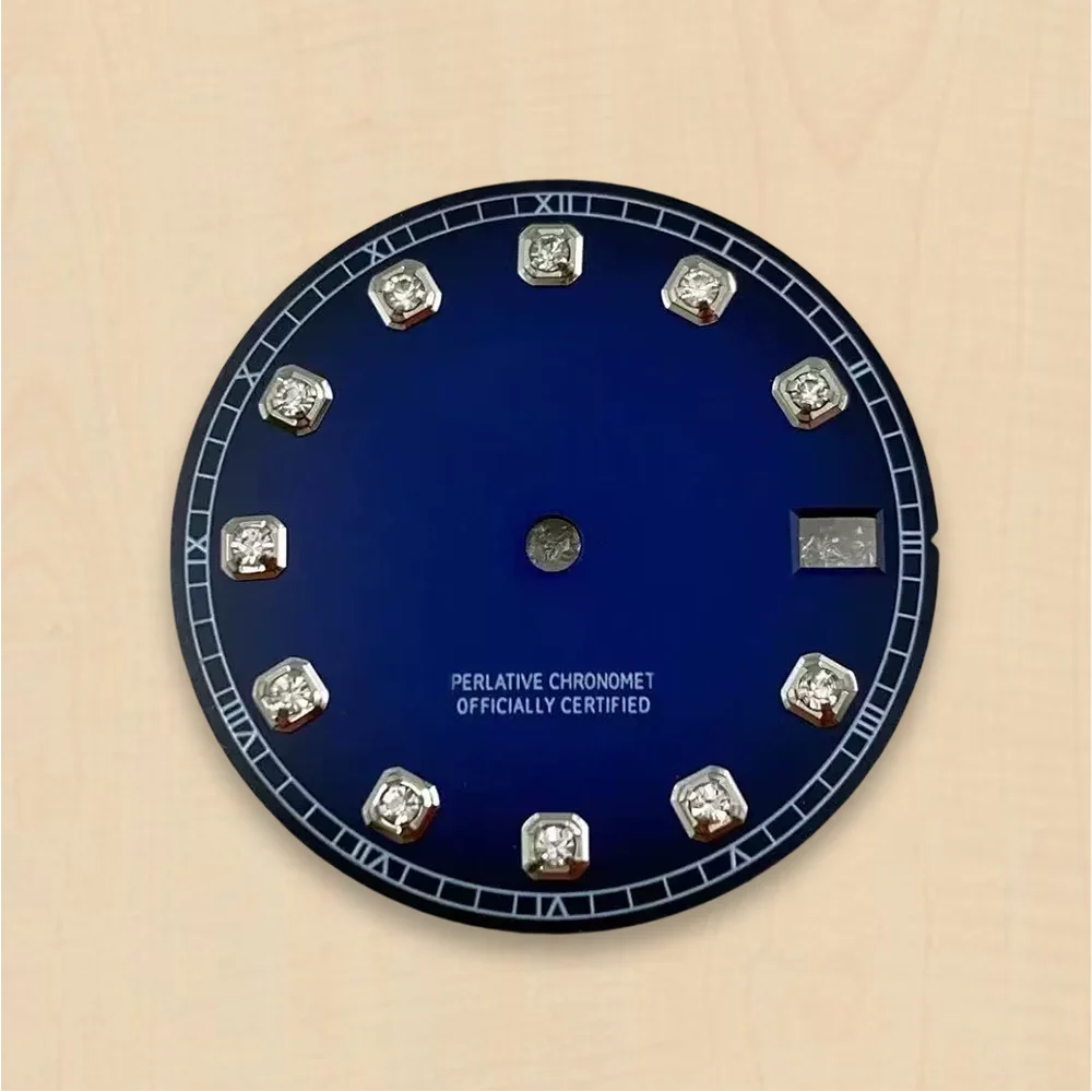 Diamonds Dial 28.5mm S Dial Fit NH35 Japanese Automatic Movement NH35 Sunray Dial Watch Modification Accessories