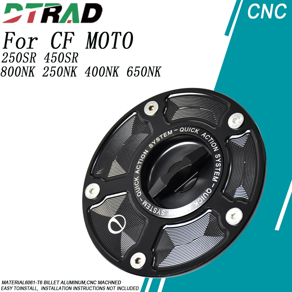 For CF MOTO 250SR 450SR 2021-2024 800NK 250NK 400NK 650NK CNC Fast Gas Fuel Tank Cap Keyless Oil Cover Motorcycle Accessories