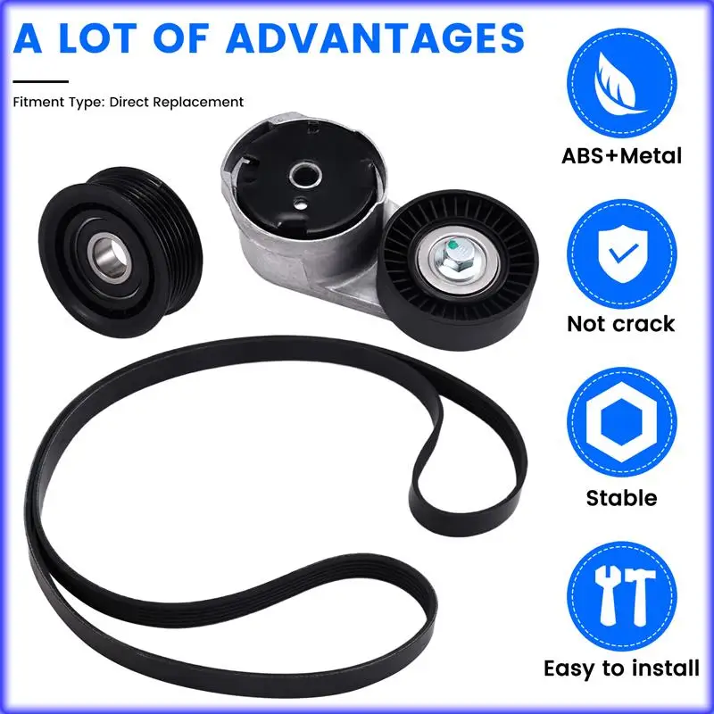 

A82E-5184617AD Serpentine Belt Tensioner Idler Pulley For Jeep Grand Cherokee WK2 Chrysler 05184647AB 05281301AA 05184617AD