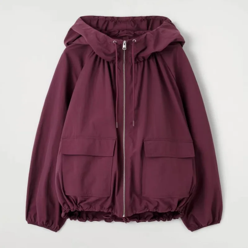 SuperAen Women's Hooded Trench Coat Autumn 2026 New Arrival Casual Jacket Coat
