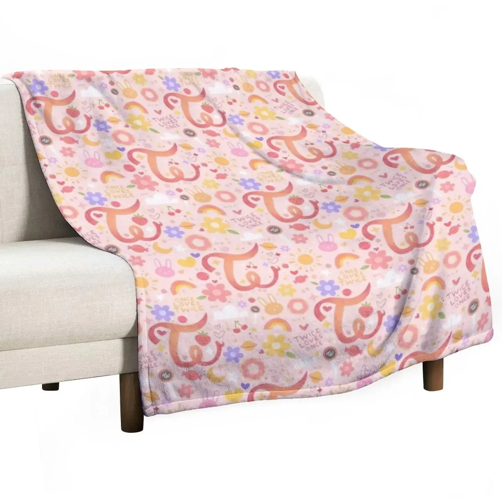 Twice Pattern Throw Blanket Luxury Designer Blankets For Bed Warm Custom Blankets