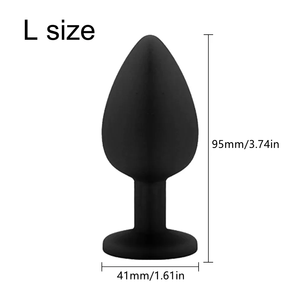 3 Sizes Silicone Anal Plug Sex Toys Anal Trainer Diamonds Removable Butt Plug for Women Man Couple Gay Unisex Sex shop Adult 18