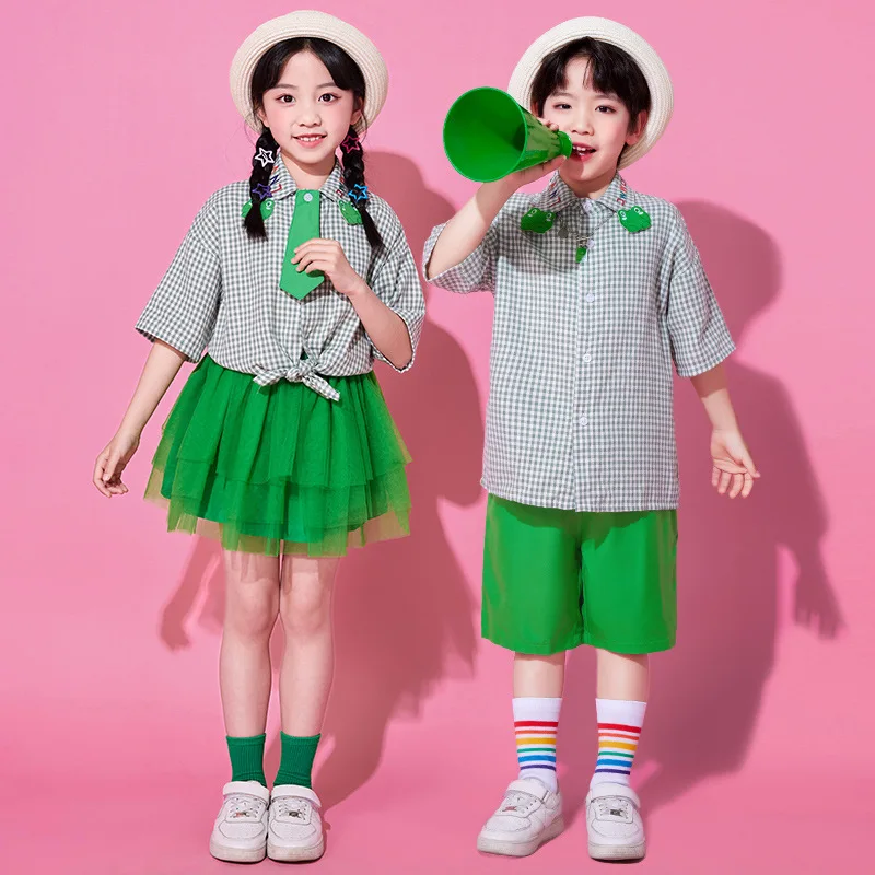 New Children's Street Dance Set Fashion Outfits Performance Uniforms School Graduation Class Performance Costumes Jazz Dance Set