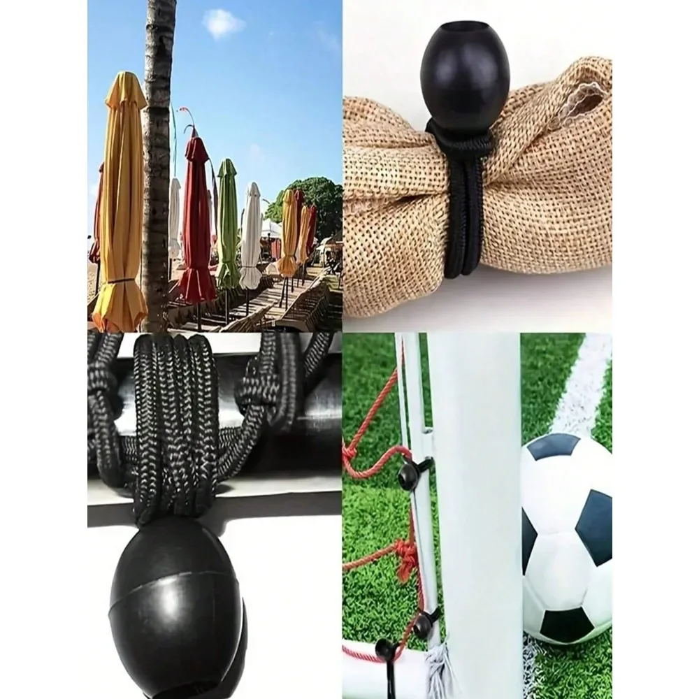 5pcs Outdoor Camping Tent Fixed Elastic Rope Plastic Ball High Elastic Rope Tied Elastic Ball Trampoline Beach Net Elastic Rope Strap, Used To Fix Camping Tents and Boat Poles - Detail 1