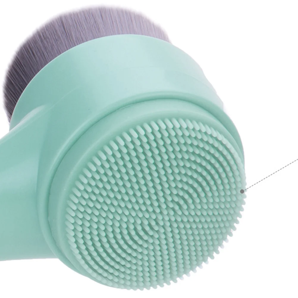 1 Stuks Dubbelzijdige Gezichtsborstel Handleiding Gezichtsreiniging Tool Mee-eter Porie Scrub Kant Comfortabele Zachte Huid Diepe Schoon