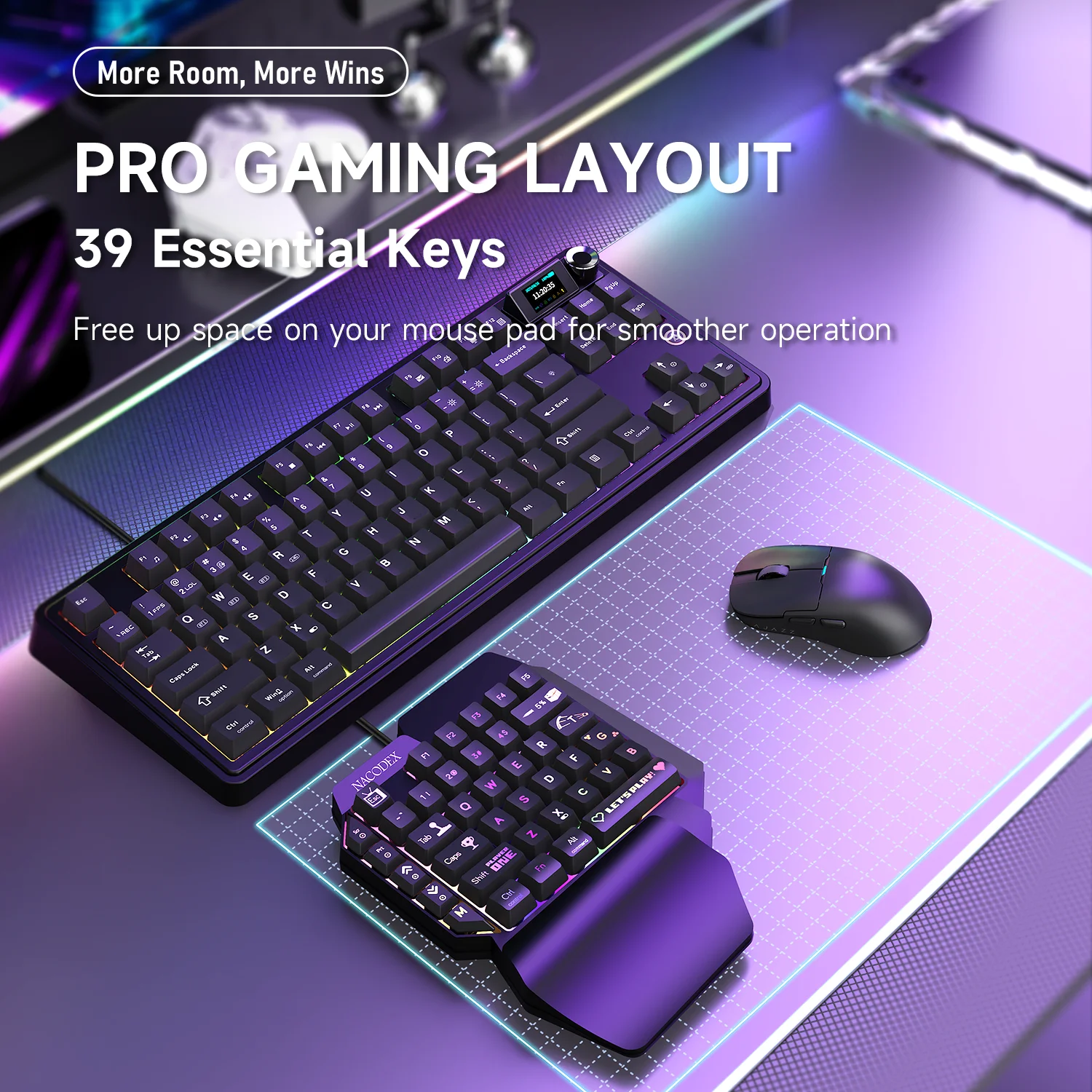 AJAZZ NF039 Esports One Hand M - Gaming Keyboard 1 Hand recension och pris