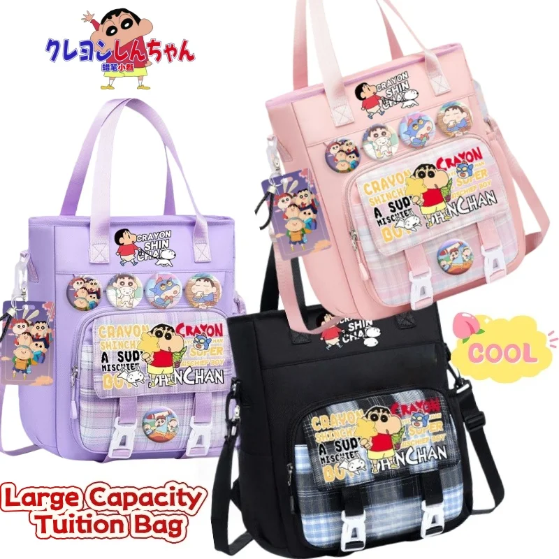 

New Crayon Shin-chan Cartoon Cute Shoulder Bag All-match Large Capacity Crossbody Canvas Backpack Student High-value Tweet Bag