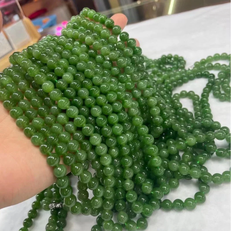 

Hetian нефритовый яшма Будда круглые бусины ожерелье висячая веревка 8 мм кулон браслет аксессуары