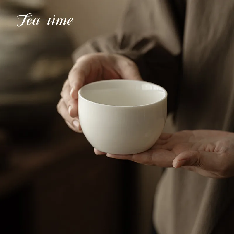 

Sheep Fat Jade White Porcelain Tea Washing Ceramic Bowl Japanese Home Set Supplies Gongfu Jianshui Camping Tool Supplies Wash