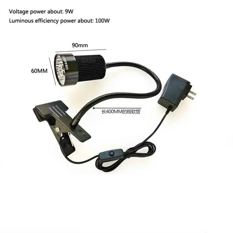 100W Clamp type UV Ultraviolet Curing Lamp For Circuit Board Repair Shadowless Glue Green Oil Photosensitive Resin Curing