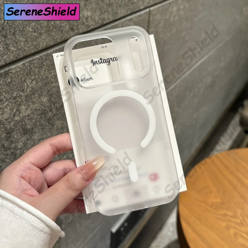 

New Orange Matte Magnetic For MagSafe Case For iPhone 17 Air 16 15 14 13 12 Pro Max Wireless Charging Slim Clear Hard Cover