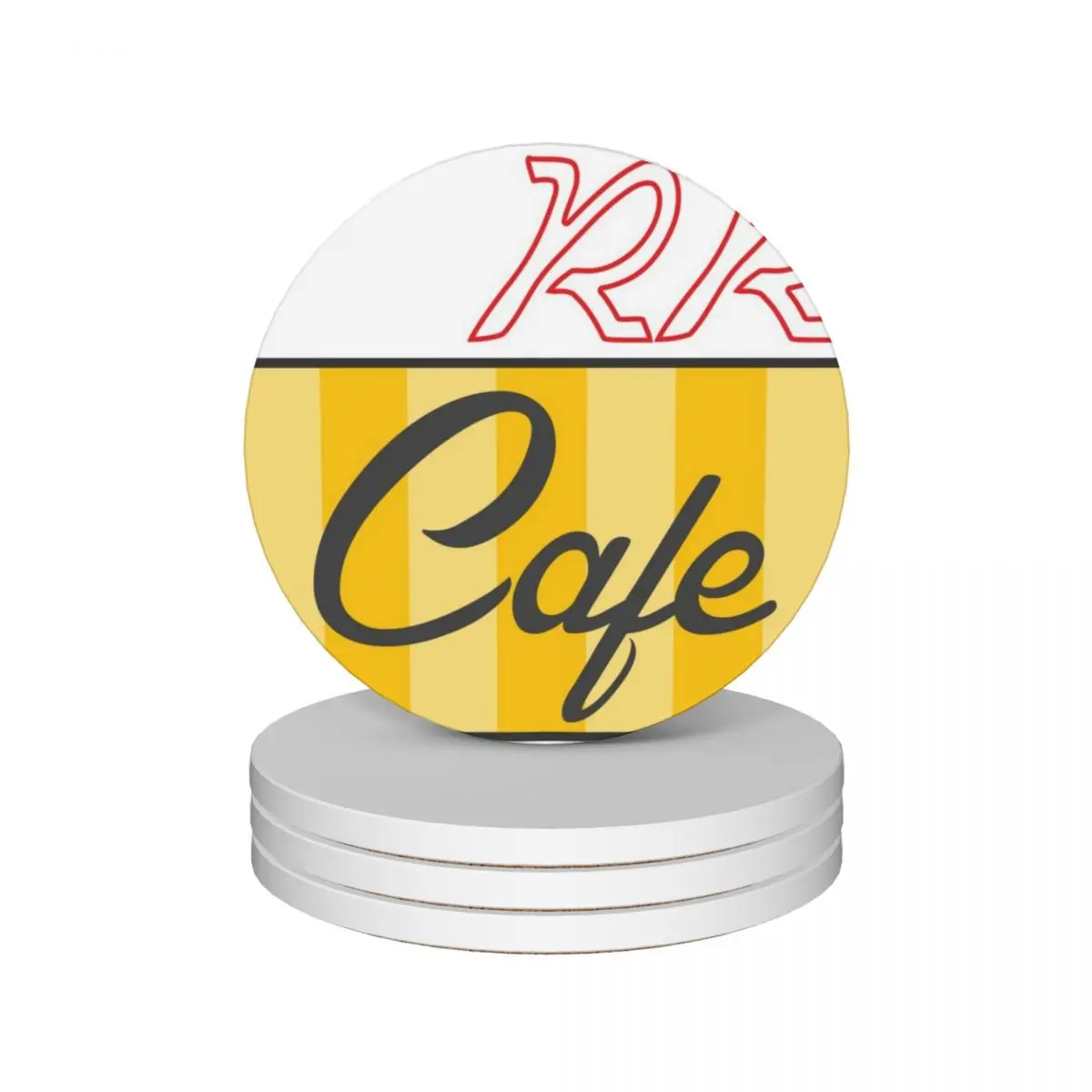 RR diner logo Ceramic Coasters (Set of 4) for drinks set pot Coasters