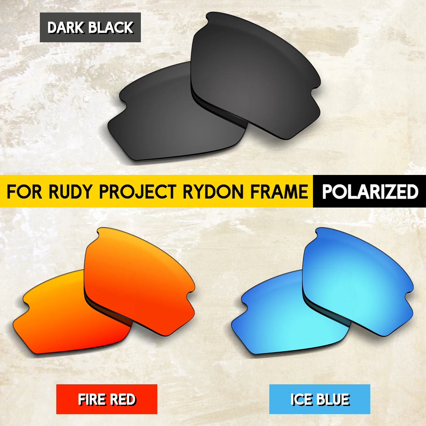 2 Pairs 1.5mm Polarized Replacement Lenses for Rudy Project Rydon SN79 Sunglasses - Impact-Resistant Material
