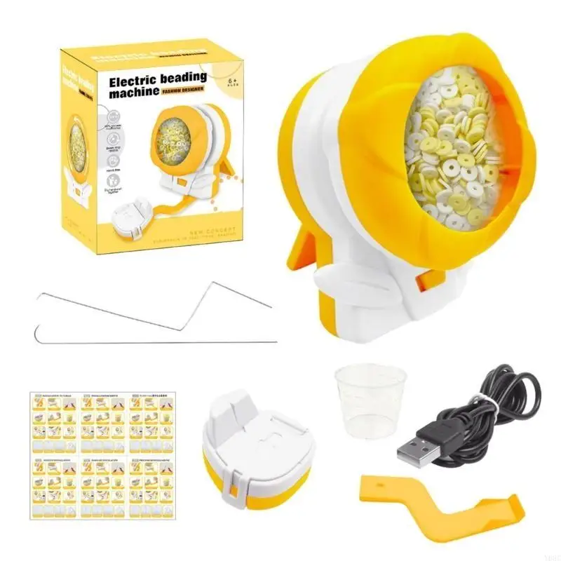 

Y08C Creative Electric Beader for Jewelry Making Practical Automatic Beading Machine