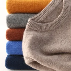 Maglione di cotone Cashmere uomo 2023 autunno inverno jersey maglione Robe hombre pull homme hiver pullover uomo o-collo maglioni lavorati a maglia