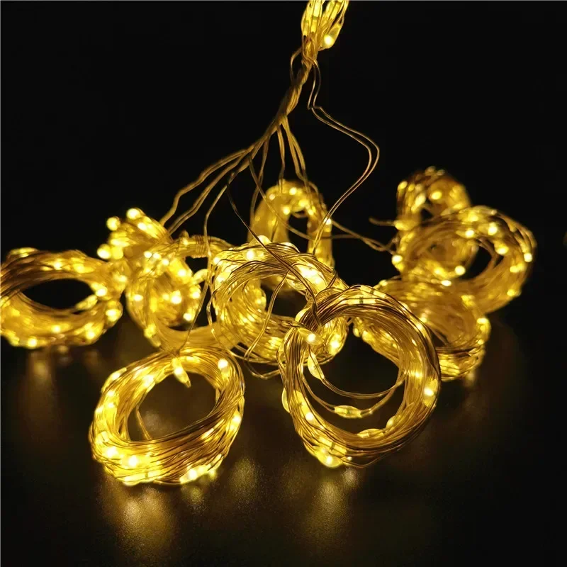 3/4/6M nowy rok Home Decor kurtyna świetlna LED String 8 trybów wróżka girlanda świąteczne przyjęcie sypialnia ślub Navidad dekoracja