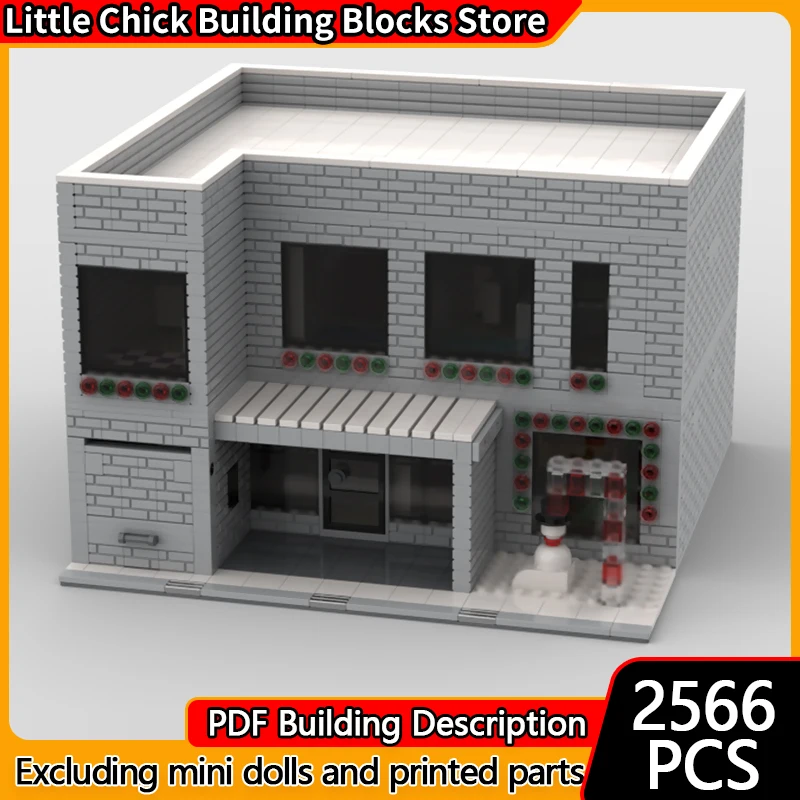 

Street View Model MOC Building Bricks Christmas Bauhaus-Style House Modular Technology Children Holiday Gifts Assemble Toys Suit
