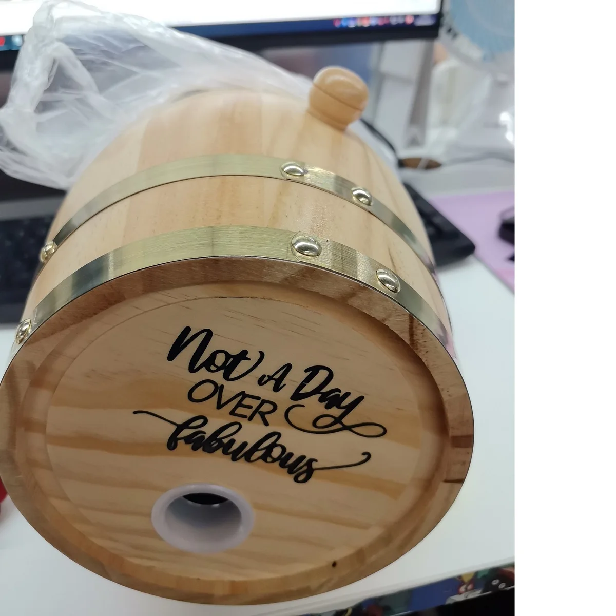 3L Wooden  Barrel with Stand and Spigot  Barrel Dispenser Bourbon Barrel for  Bourbon Cocktails Rum view 5
