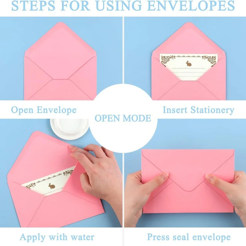 Custom Envelope Direct Supply Solid Color European Style Colorful Double Offset Paper Western Envelope Kraft Paper