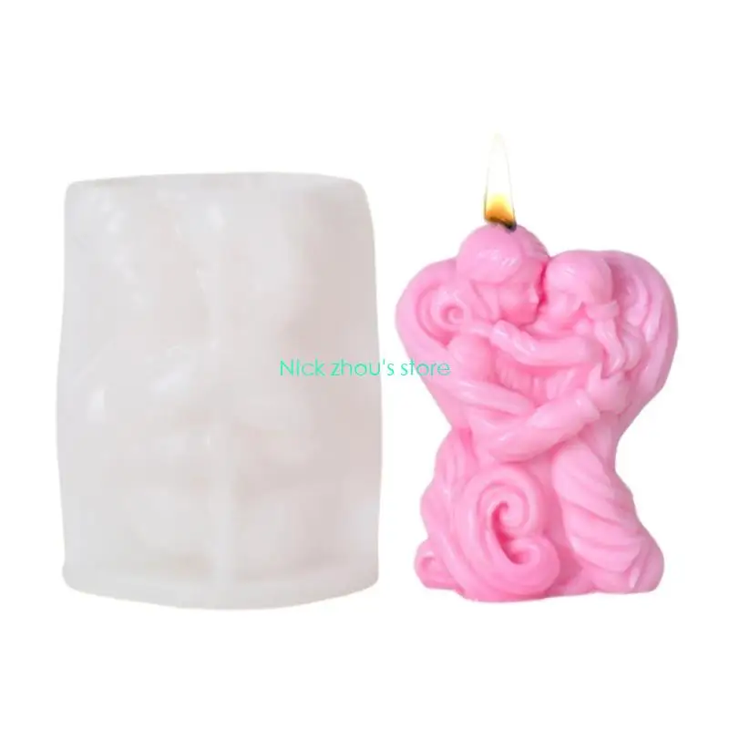 E15E Silicone Mold Depicting Mother Children Pattern Silcione Crafting Supplies Suitable for Crafting Unique Displays