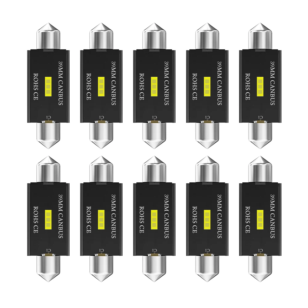 

100pcs C5W C10W LED Bulb 1860 1SMD Festoon-31MM 36MM 39MM 41MM Canbus No Error For Car License Plate Light Dome Reading Lamp 12V