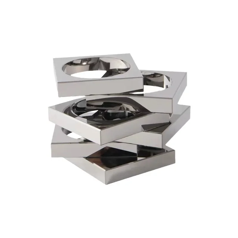 

Modern light luxury irregular soot stacked crystal ornaments, model house living room entrance decoration elegant special-shaped