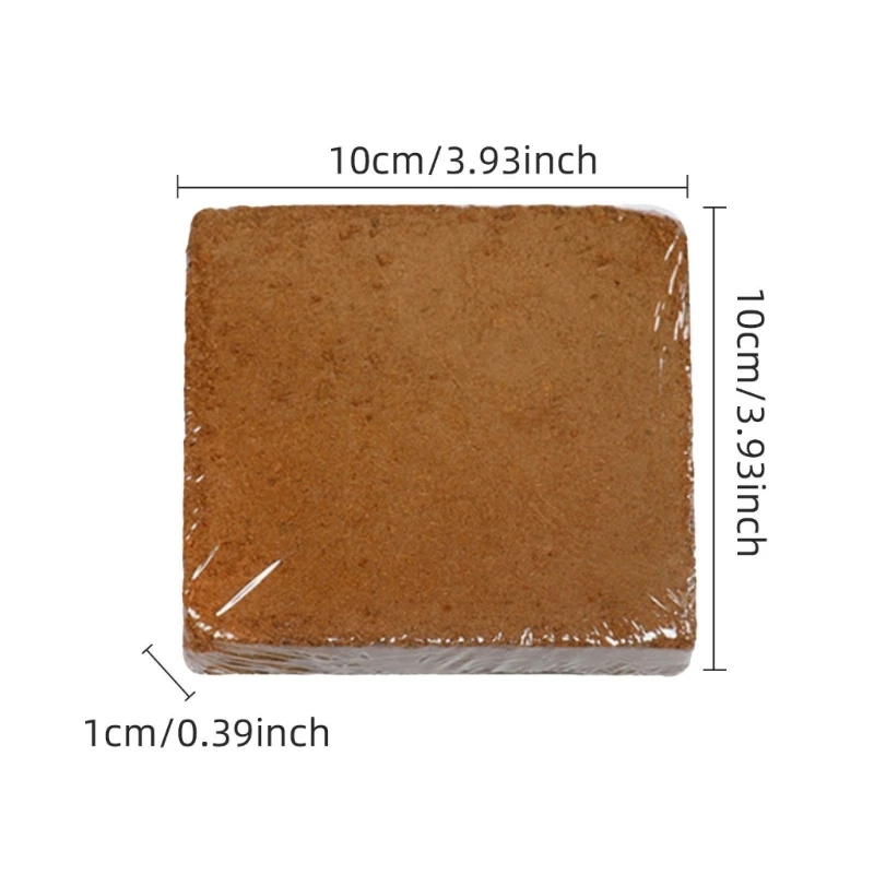 การปลูก Coir Nutrient Soil Substrate มะพร้าว Coir Brick 60g Coir Pellet Soil มะพร้าว Fiber Coir Pellet สารอาหารมะพร้าว