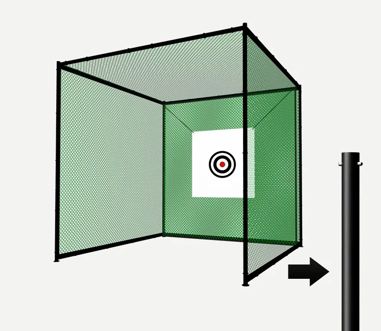 Сеть для занятий гольфом, игровая система для игры на открытом воздухе, система для гольфа 9,8 фута * 9,8 фута * 9,8 фута, сетка для практики, зеленая большая тренировочная сетка