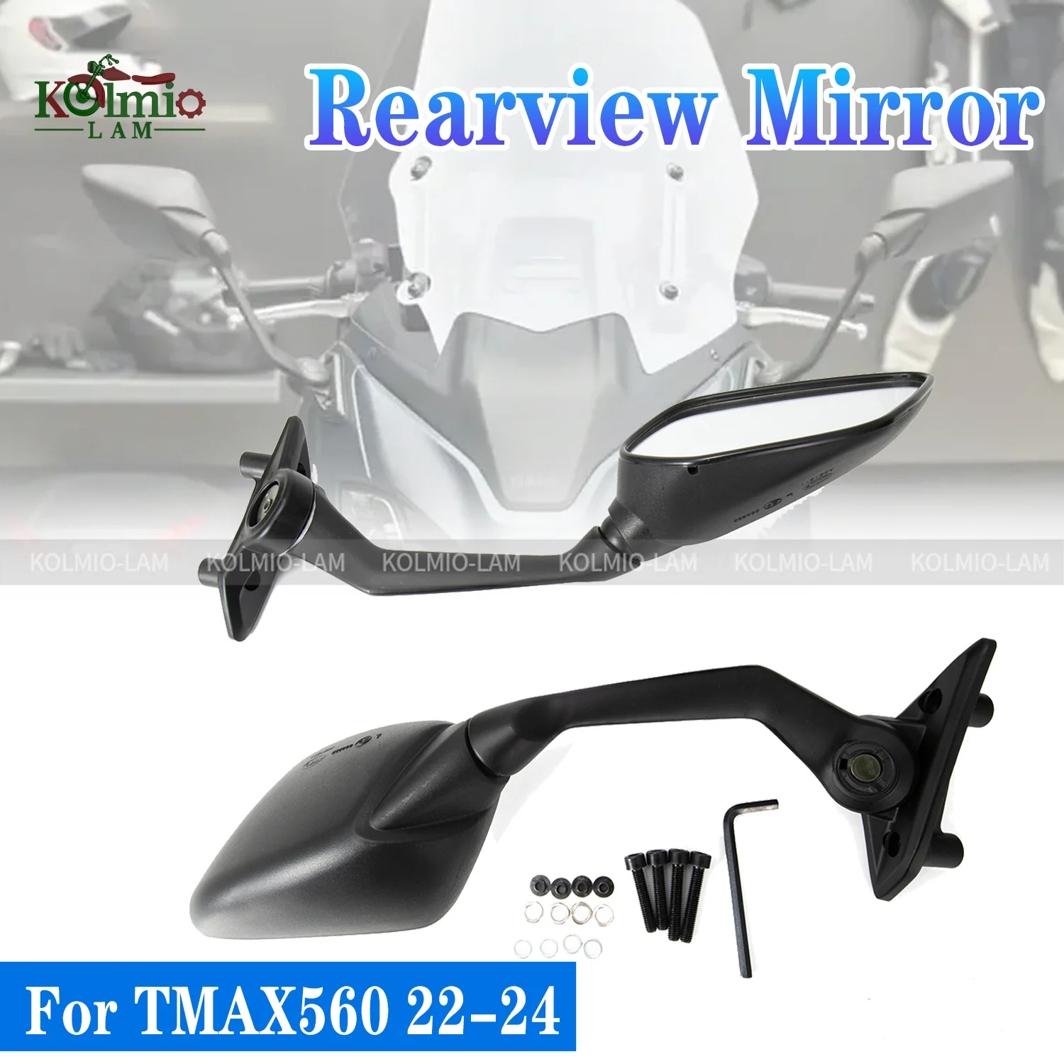 Fit For Yamaha TMAX560 2022 - 2024 Motorcycle View Rearview Side Mirrors TMAX 560 2023