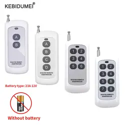 433MHz Universal RF Remote Control Wireless Learning Code Controller 2/4/6/8 Buttons Transmitter For Garage Door Gate Light