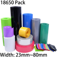 2/5m 18650 Lithium Battery Heat Shrink Tube Width 23 ~ 80mm Li-ion Wrap Cover Skin PVC Shrinkable Film Sleeves Insulation Sheath