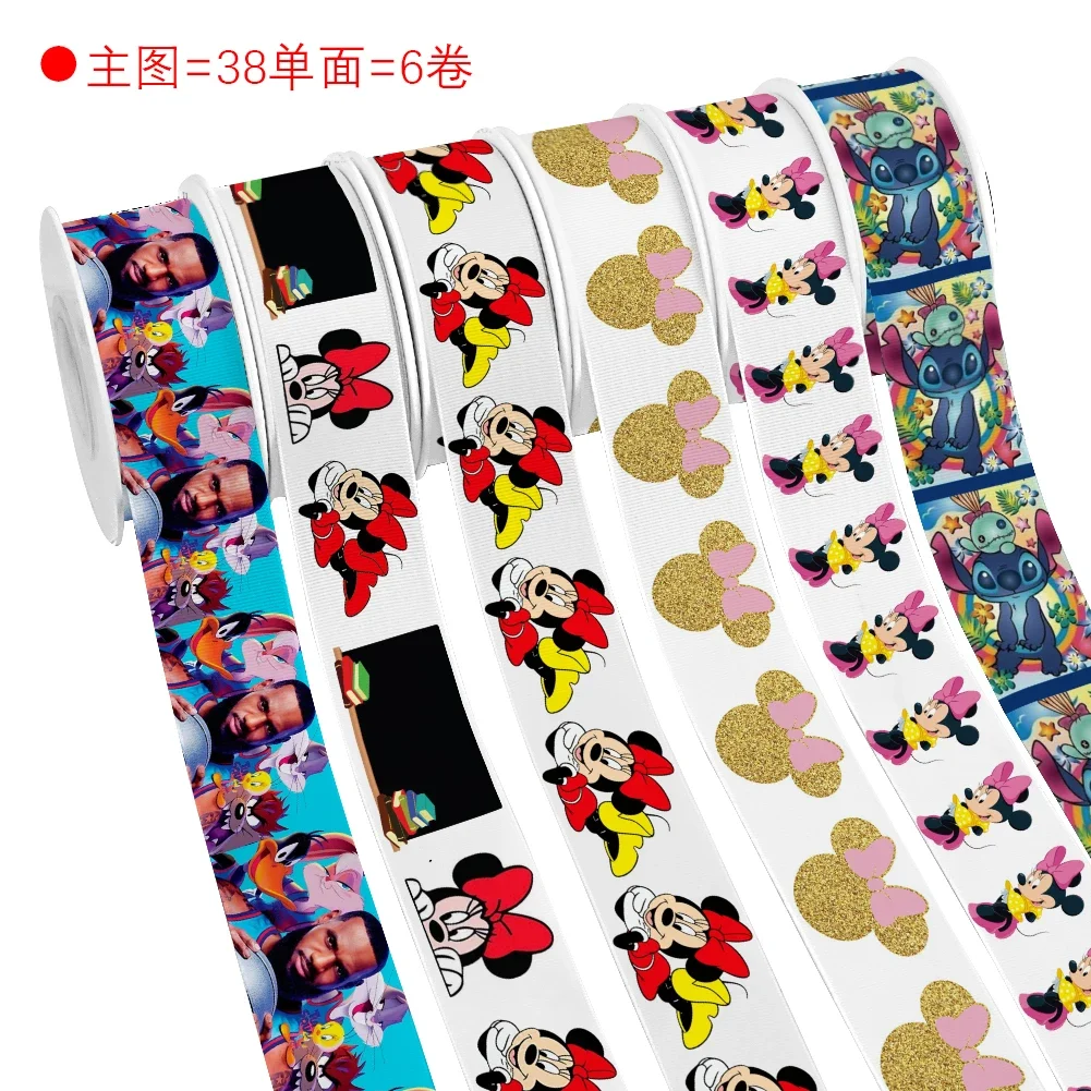 Mini Disney Prinses Serie Elsa Memaid Gedrukt Grosgrain Custom Satijnen Lint Voor Diy Materialen Hoofddeksels 10 Yards