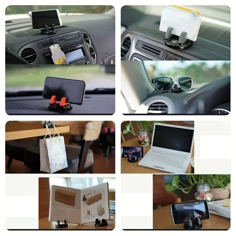 Mini 360 Rotatation Car Phone Holder Stand Anti-Slip Mobile Phone Car Mount Dashboard Bracket Univeral Desktop Mobile Holders image 4