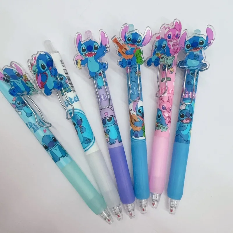 Imagem -04 - Disney-stitch Imprensa Gel Canetas Estudantes Escrevendo Canetas Papelaria de Escritório Canetas Neutras Atacado 54 Pcs