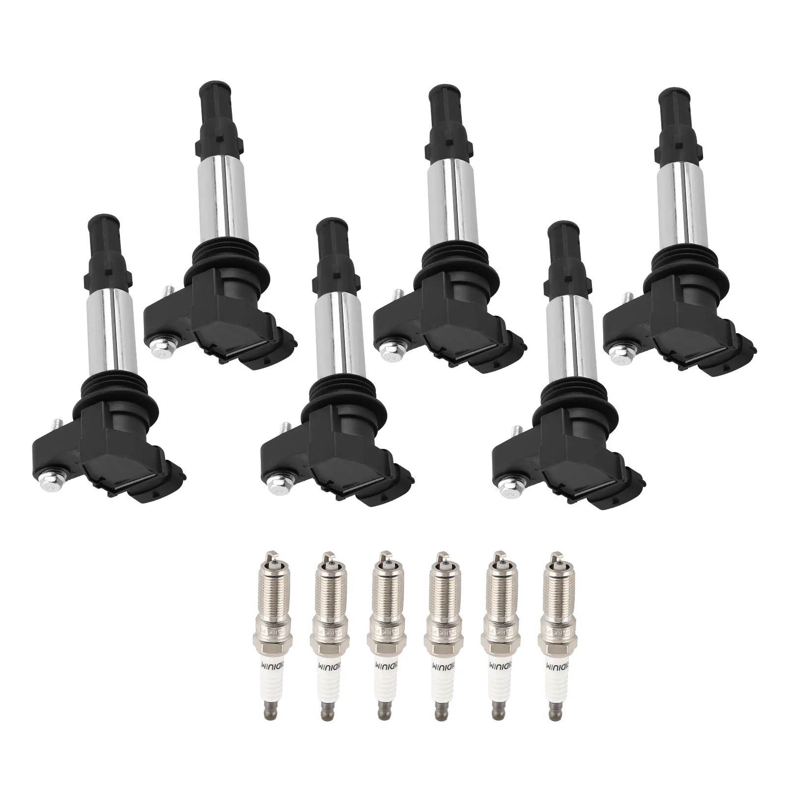 

6X Ignition Coils + 6X Spark Plugs For Chevrolet Traverse GMC Acadia 3.6L UF-375