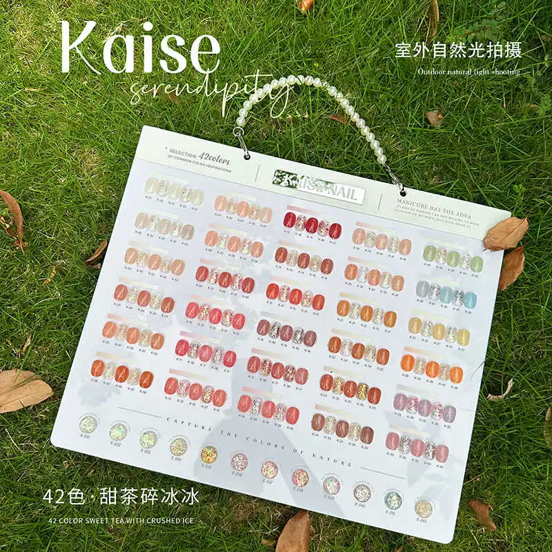 KAISE 42 สีแฟลชสีโปร่งใสเล็บเจลเล็บ Salon 2024 ใหม่ Professional ขายร้อนเล็บปลอดสารพิษ UV เจลขายส่ง