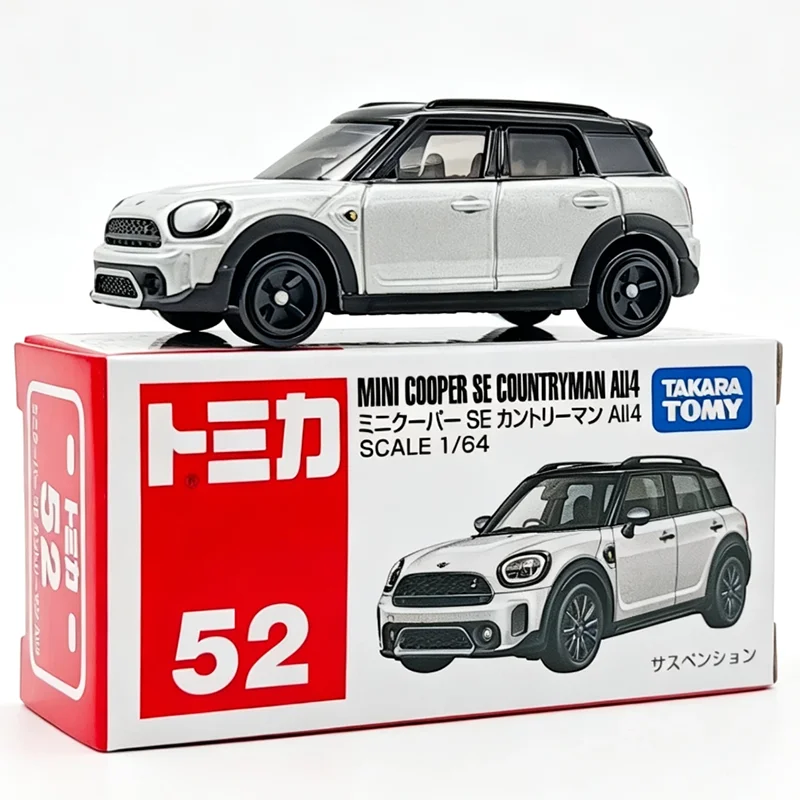 TOMICA 1/64 Scale No.52 MINI Cooper SE Countryman ALL4 Alloy Car Model Desktop Creative Collectibles Gift Replica Toy
