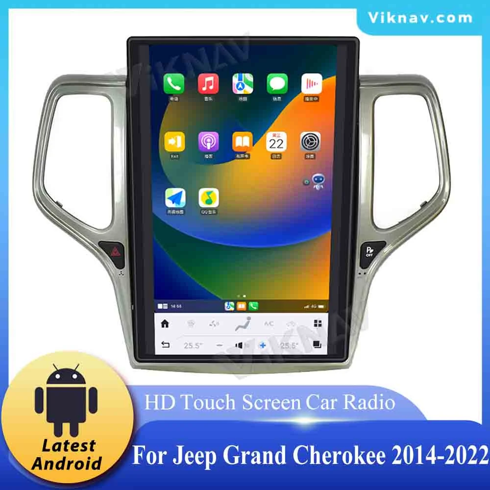 Viknav HD Touch Screen Android Car Radio For Jeep Grand Cherokee 2014-2022 GPS Navigation Wireless Carplay Stereo Head Unit