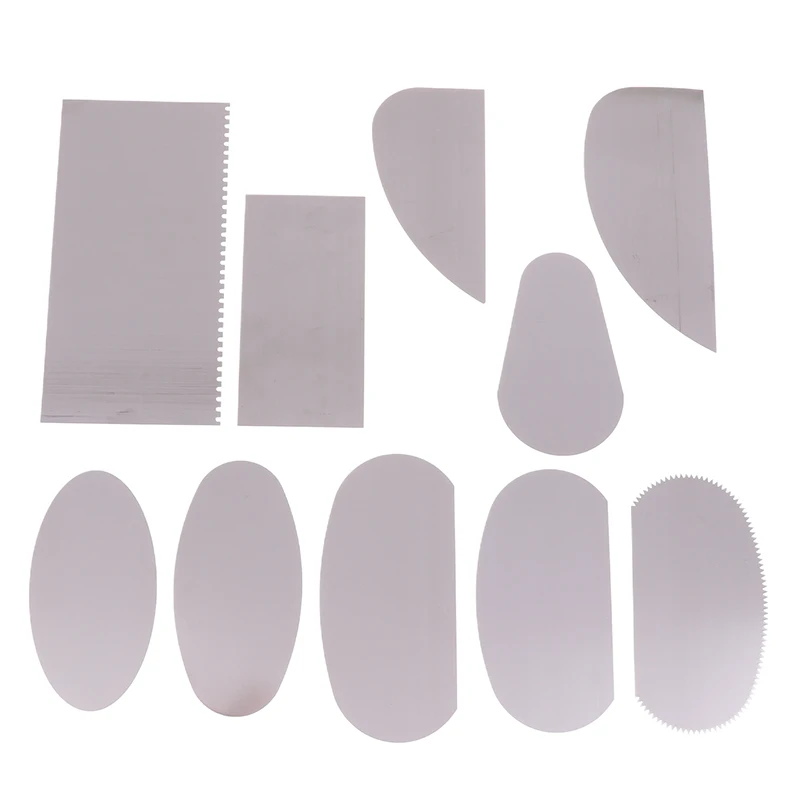 10 pz/set Strumento di Cottura di Argilla Scultura di Argilla Stampaggio di Ceramica Strumenti di Scultura In Acciaio Inox Raschietto Strumento di Ceramica Raschietto di Argilla
