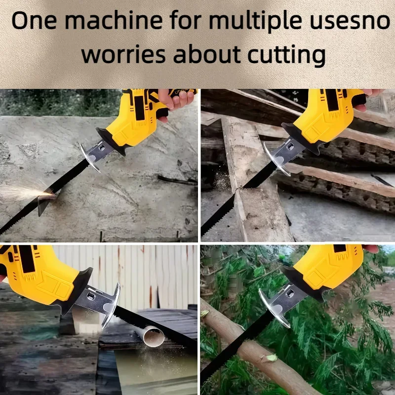 เลื่อยลูกสูบไร้สาย 2800 รอบต่อนาที เลื่อยไฟฟ้าไร้แปรงถ่าน สำหรับตัดโลหะ ไม้ ท่อ เครื่องมือไฟฟ้า ใช้กับแบตเตอรี่ DEWALT 20V