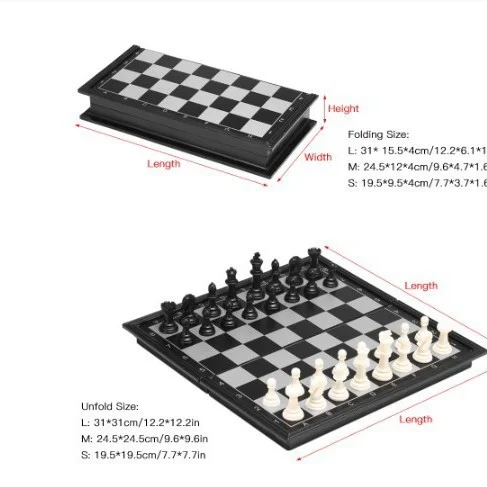 Factory direct sales female education plastic chess cover foldable magnetic board indoor use officially designated training