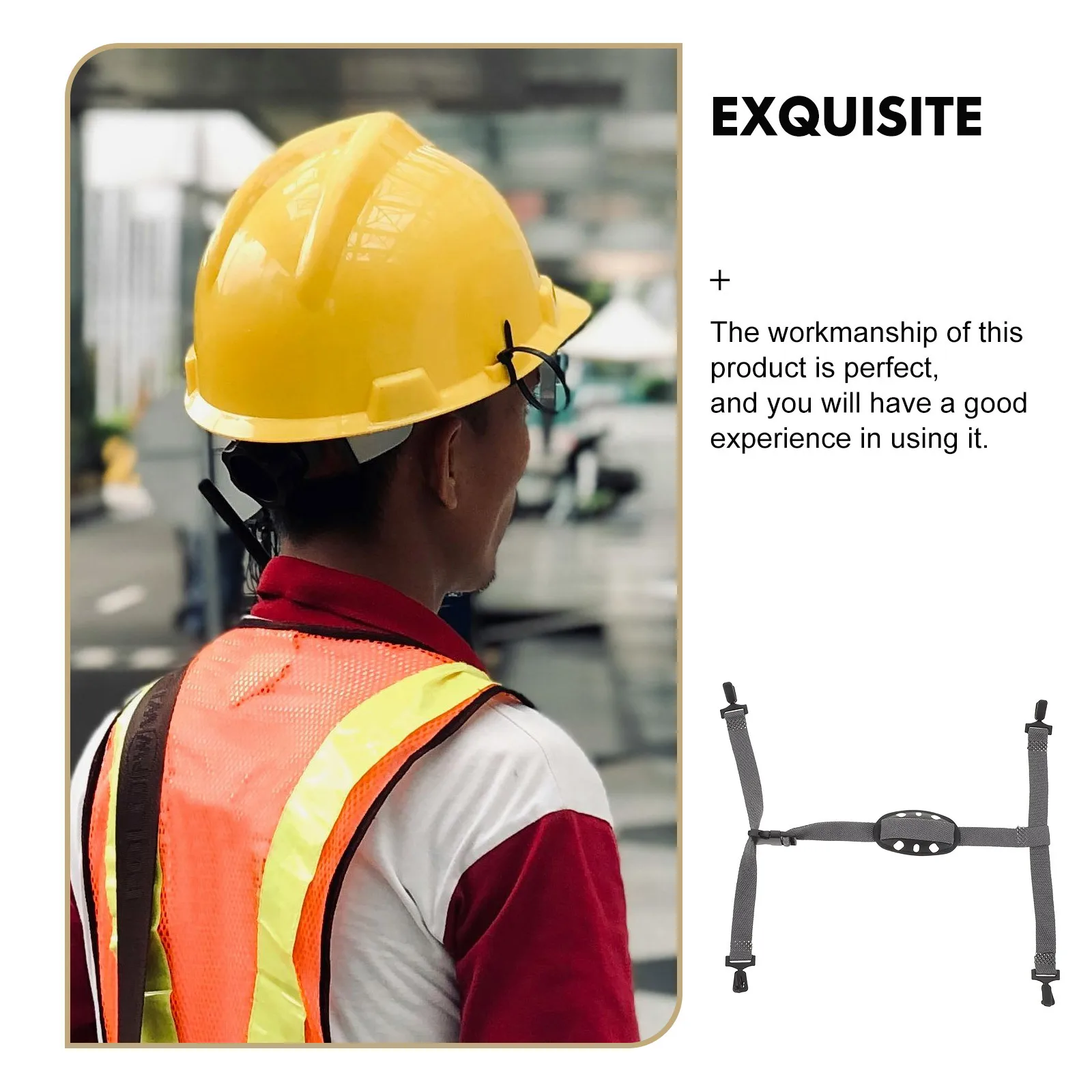 2Pcs Safety Chin Straps Adjustable Fit Hard Hat Chin Strap Replacement for Construction Work Adjustable Strap