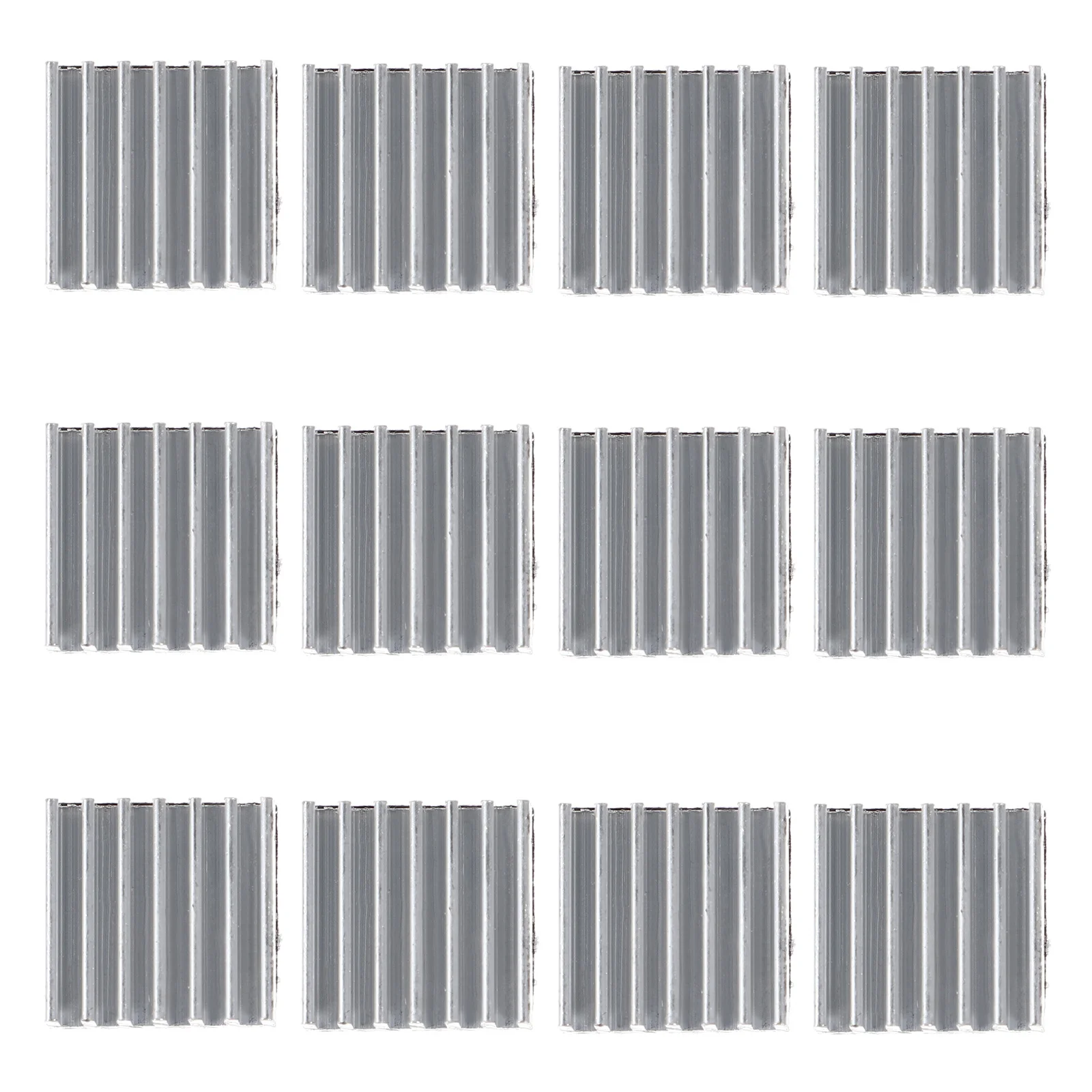 

24Pcs Chip Heat Sink Small Aluminum Radiator Cooling Pad Adhesive Tape for Ic Chip Cooler Power LED Device Aluminum Heatsink