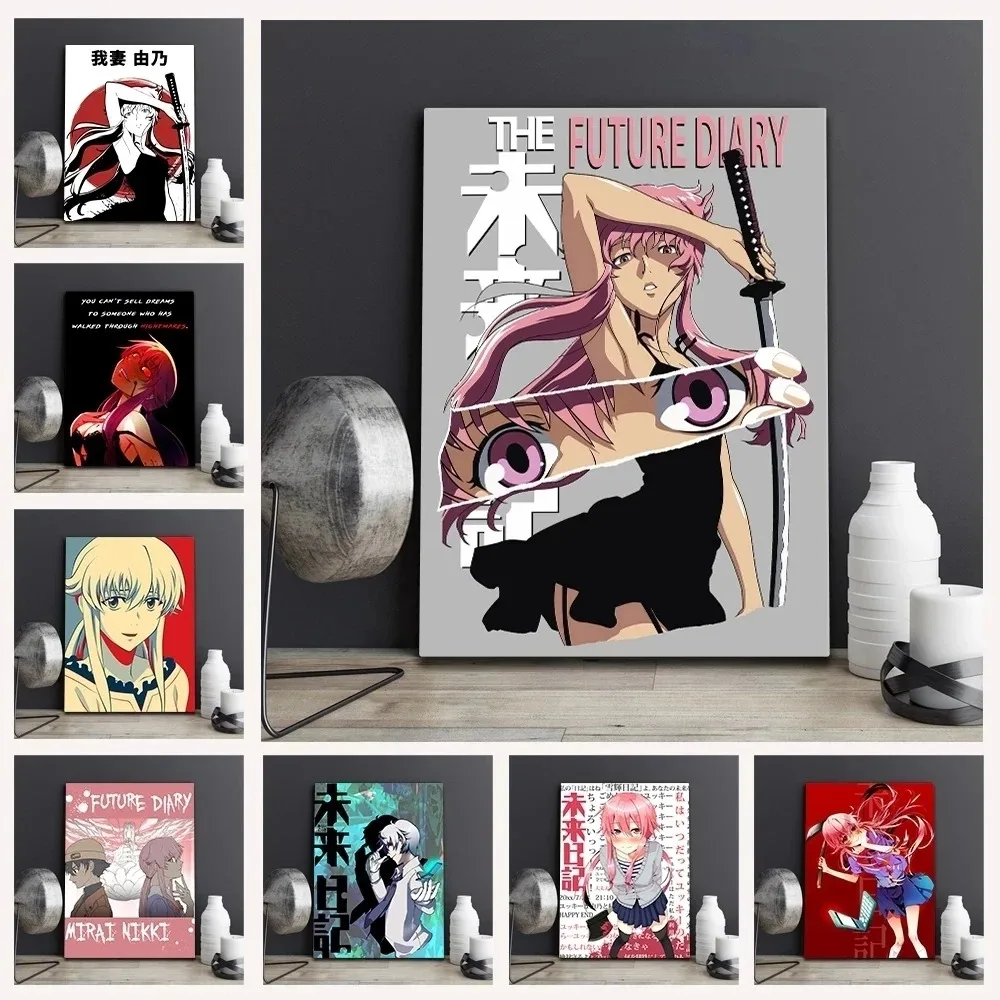 Arte de pared en lienzo para decoración del hogar, carteles modernos impresos en HD, imágenes modulares para sala de estar, Future Diary Dogs