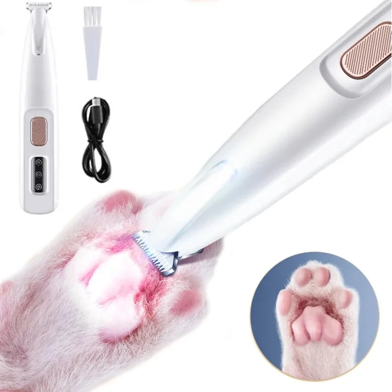 Cortadora de Pelo para Perros con Pantalla LED, Cuchilla Ancha de 18 mm, Recortadora de Patas Impermeable para un Corte Preciso del Pelo de Mascotas